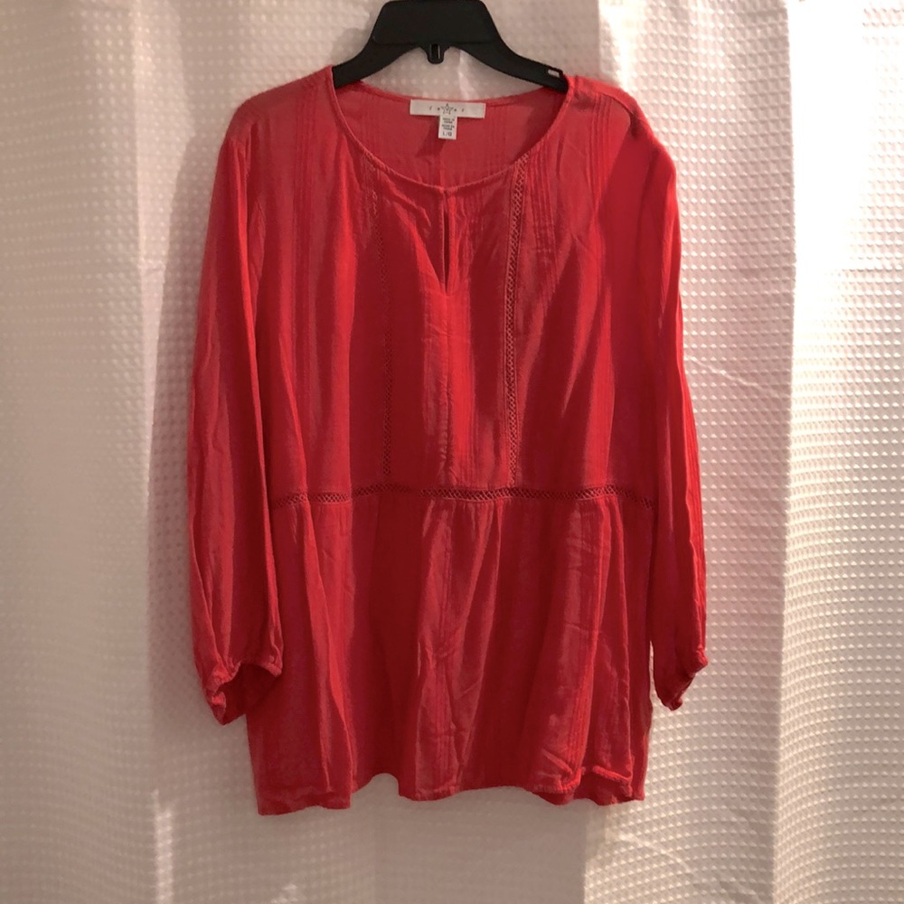 Coral blouse